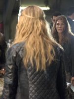 Clarke Griffin The 100 Black Quilted Leather Jacket - Image 3