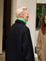 The Room Next Door 2024 Tilda Swinton Black Trench Coat - Image 2