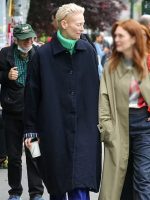The Room Next Door 2024 Tilda Swinton Black Trench Coat