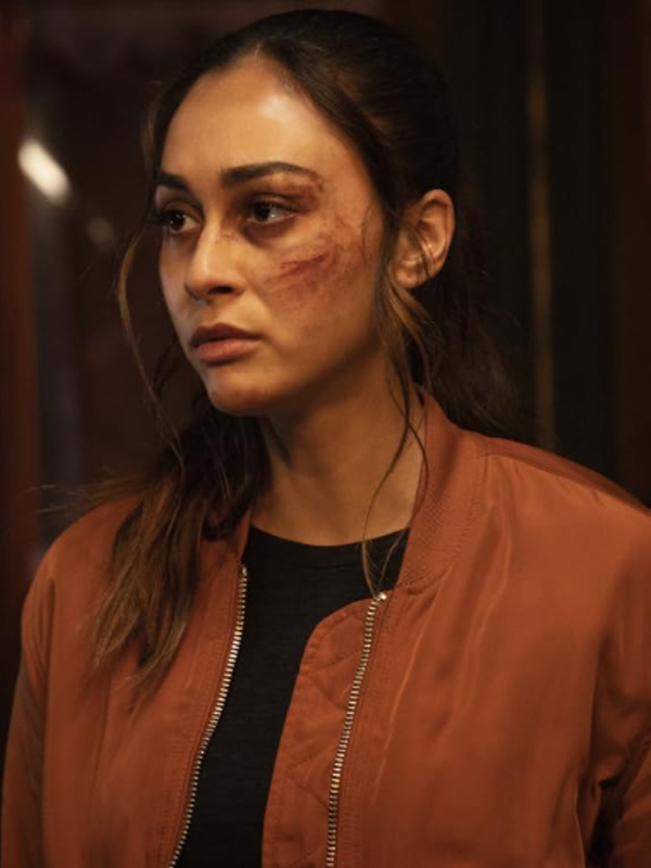 raven-reyes-the-100-brown-bomber-jacket 51 Raven Reyes The 100 Brown Bomber Jacket - Image 1