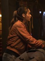 Raven Reyes The 100 Brown Bomber Jacket - Image 2