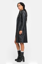 Zoe Kravitz High Fidelity Leather Coat - Image 3