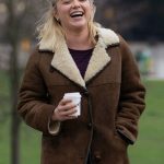 We live in Time Florence Pugh Shearling Jacket