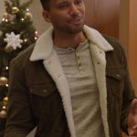 Under The Christmas Sky Andrew Bushell Khaki Shearling Jacket