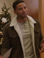 Under The Christmas Sky Andrew Bushell Khaki Shearling Jacket