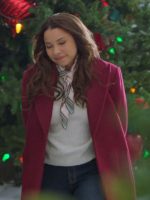 Under The Christmas Sky Jessica Parker Kennedy Burgundy Coat