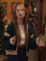 Under The Christmas Sky Sydney Sabiston Green Cropped Sweater - Image 3