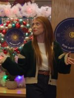 Under The Christmas Sky Sydney Sabiston Green Cropped Sweater