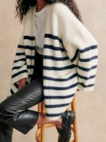 Unsellable Houses S05 Lyndsay Lamb White Striped Cardigan - Image 2