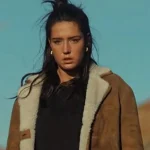 Wingwomen Adele Exarchopoulos Brown Shearling Jacket