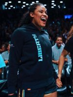 WNBA New York Liberty Black Zip-Up Hoodie - Image 2