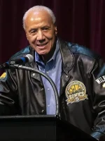 Lenny Wilkens Black Leather Jacket