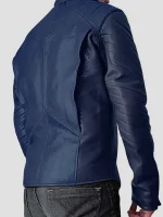 Superman Man Of Steel Blue Leather Jacket - Image 2