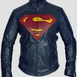 Superman Man Of Steel Blue Leather Jacket