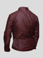 Batman vs Superman Dawn Of Justice Maroon Leather Jacket - Image 3