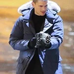 The Flash Captain Cold Blue Fur Collar Hooded Coat