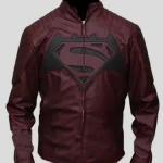 Batman vs Superman Dawn Of Justice Maroon Leather Jacket