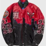 Jeff Chicago Bulls Three-Peat Leather Jacket