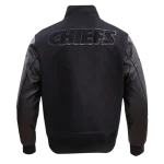 Kansas City Chiefs Triple Black Logo Varsity Jacket - Image 3