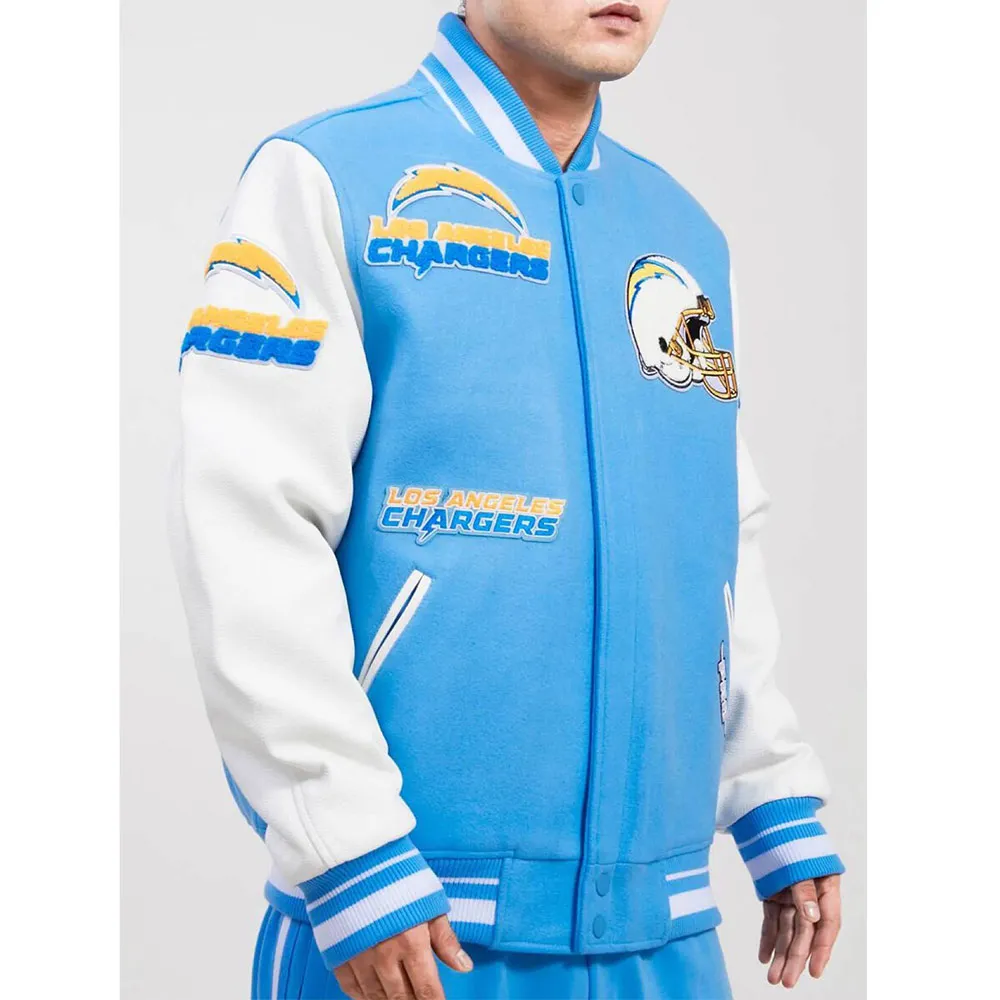 los-angeles-chargers-pro-standard-mashup-varsity-jacket-01 Los Angeles Chargers Pro Standard Mashup Varsity Jacket - Image 1