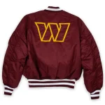 Washington Commanders Burgundy MA-1 Jacket - Image 3