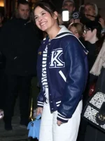 Virginie Ledoyen Blue Varsity Jacket - Image 2