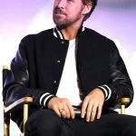 Ryan Gosling L.A Premiere Night Black Varsity Jacket