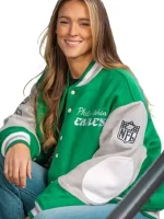 Kylie Kelce Philadelphia Eagles Varsity Jacket - Image 4