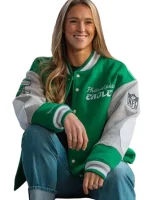 Kylie Kelce Philadelphia Eagles Varsity Jacket - Image 3