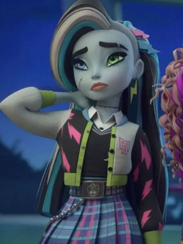 Monster-High-TV-Series-Frankie-Stein-Varsity-Bomber-Jacket Frankie Stein Monster High Varsity Jacket - Image 1