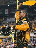 Snoop Dogg Steelers Varsity Jacket - Image 3