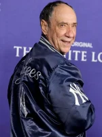 F. Murray Abraham The White Lotus S02 Blue Varsity Jacket - Image 3