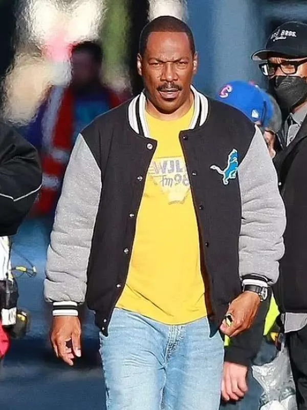 beverly-hills-cop-axel-f-2024-black-varsity-jacket-01 Eddie Murphy Beverly Hills Cop: Axel F 2024 Black Varsity Jacket - Image 1