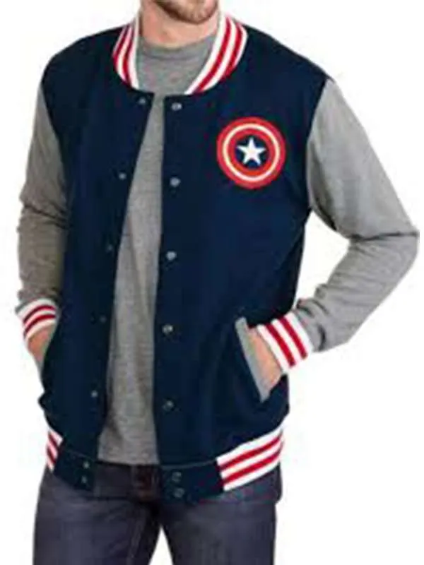 captain-america-blue-varsity-jacket-01 Captain America Blue Varsity Jacket - Image 1
