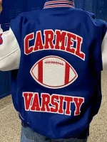 Carmel High School Blue and White Varsity Jacket - Image 2