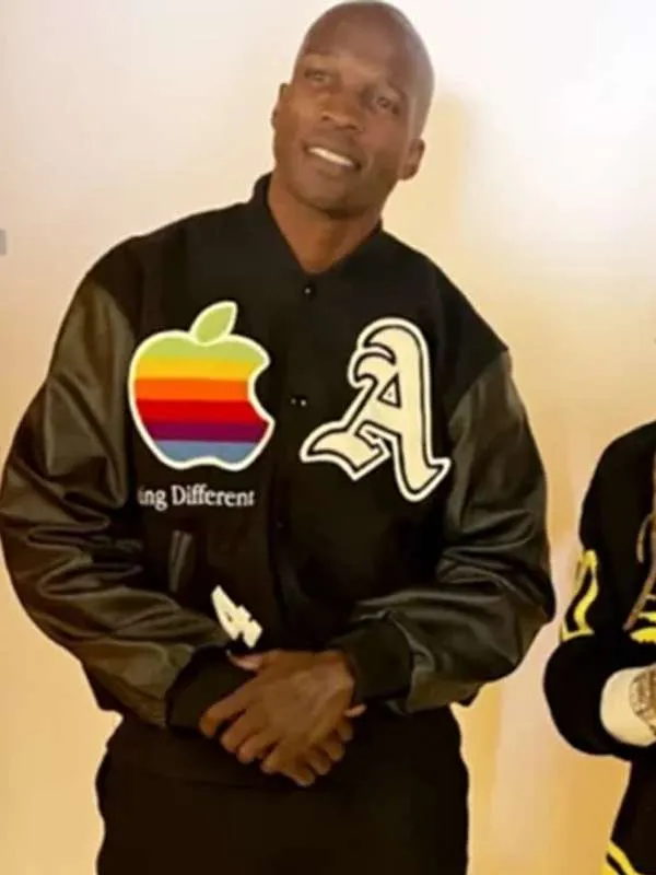 chad-johnson-vintage-apple-logo-varsity-jacket-01 Chad Johnson Vintage Apple Logo Varsity Jacket - Image 1