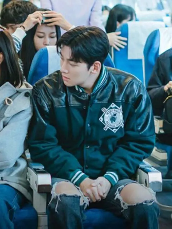 cho-yong-pil-welcome-to-samdalri-green-and-black-varsity-jacket-01 Cho Yong Pil Welcome To Samdalri Green and Black Varsity Jacket - Image 1