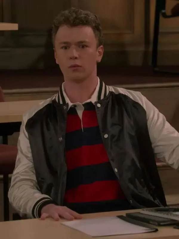david-crane-frasier-s01-satin-varsity-jacket-01 David Crane Frasier S01 Satin Varsity Jacket - Image 1