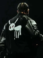 Drake For All The Dogs OVO Black Varsity Jacket - Image 3