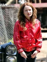 Emily Browning American Gods Red Varsity Jacket - Image 2
