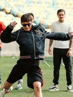 Emma Corrin Deadpool & Wolverine 2024 Black Varsity Jacket - Image 3