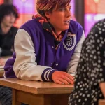 Heath Burns Monster High 2 Purple and White Varsity Jacket