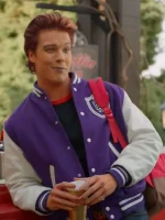 Heath Burns Monster High 2 Purple and White Varsity Jacket - Image 3