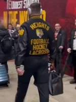 Jason Kelce Arrowhead Stadium High School Black Varsity Jacket - Image 2