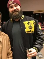 Jason Kelce Arrowhead Stadium High School Black Varsity Jacket - Image 3