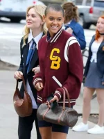 Julien Calloway Gossip Girl Maroon Varsity Jacket - Image 2