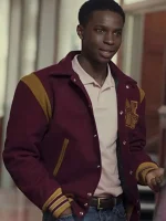 Kedar Williams-Stirling Sex Education S02 Maroon Varsity Jacket - Image 2
