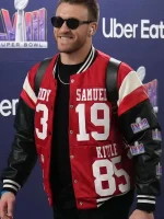 Kyle Juszczyk 49ers Super Bowl 2024 Red Varsity Jacket - Image 3