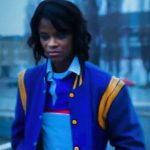 Letitia Wright The Silent Twins 2022 Blue Varsity Jacket