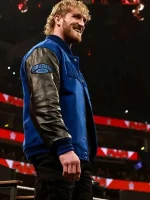 Logan Paul WWE Blue Varsity Jacket - Image 3